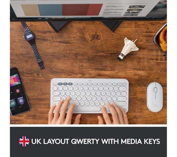 LOGITECH MX Keys Mini Wireless Keyboard & MX Anywhere 3 Wireless Darkfield Mouse - Pale Grey