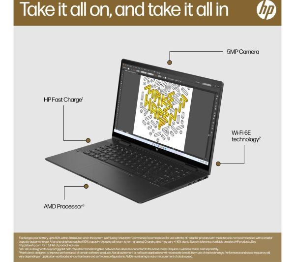 HP ENVY x360 15.6" 2 in 1 Laptop - AMD Ryzen 5, 512 GB SSD, Black