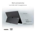 ASUS ZenScreen MB16AHG Full HD 15.6" IPS LED Portable Monitor - Black