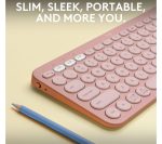 LOGITECH Pebble Keys 2 K380S Wireless Keyboard - Pink