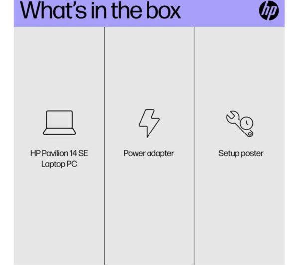 HP Pavilion SE 14" Refurbished Laptop - Intel® Core i3, 256 GB SSD, Silver (Very Good Condition)