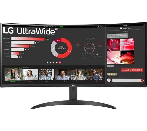 LG UltraWide 34WR50QC-B.AEK Quad HD 34" Curved VA LCD Monitor - Black