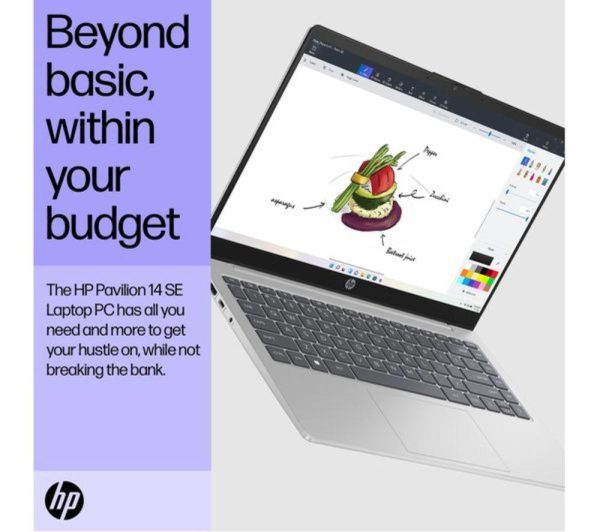 HP Pavilion SE 14" Refurbished Laptop - IntelÂ® N200, 128 GB SSD, Silver (Excellent Condition)