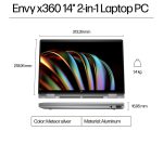 HP ENVY x360 14-fc0500na 14" 2 in 1 Laptop - Intel® Core Ultra 5, 512 GB SSD, Silver