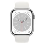 Apple Watch Series 8 GPS Silver Aluminium 41MM White Sport Band