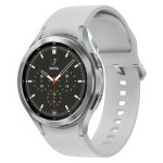 Samsung Galaxy Watch4 Classic Bluetooth Silver 46MM Light Grey Silicone Strap