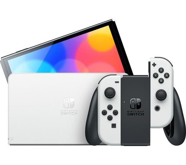 NINTENDO Switch OLED & Paper Mario: The Thousand-Year Door Bundle - White